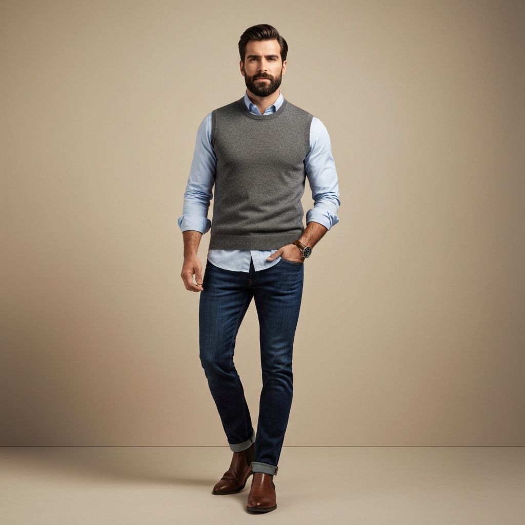 Stylish menswear model